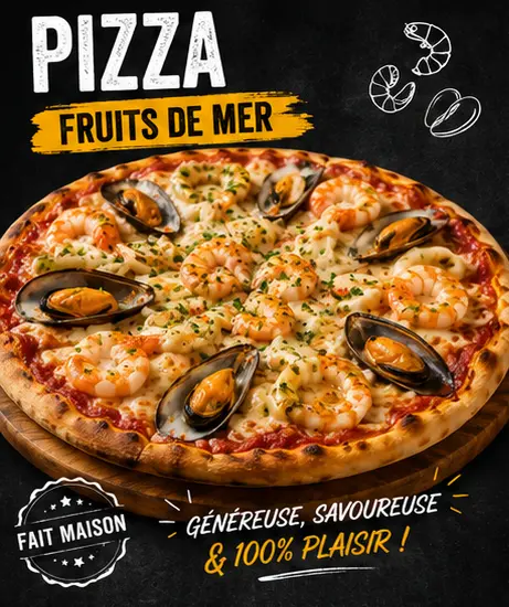 Pizza fruits de mer Snack Filali